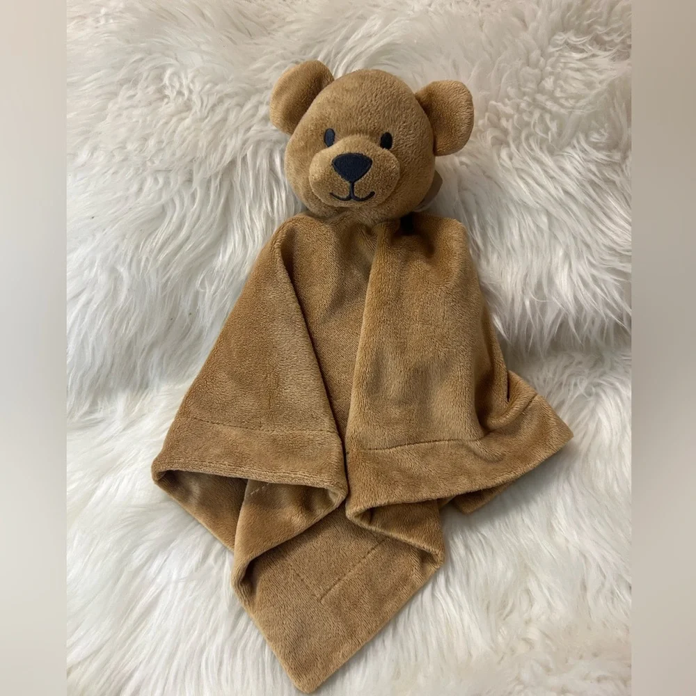 Gymboree One Size‎ Teddy Bear Lovey Security Brown Plush Blanket Stuff Animal